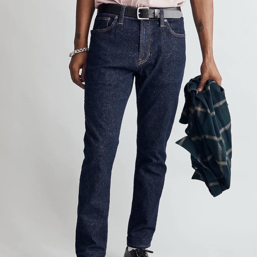 NWT madewell slim leg Flex Denim jeans 33x34 Dark Blue